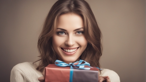 Она предлагает подарок
